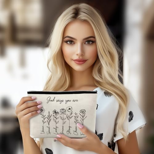 Inspirational Christian Cosmetic Bag & Bible Verse Makeup Pouch