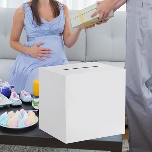 10.6'' White Card Box for Weddings & Parties - Gift Envelope Holder
