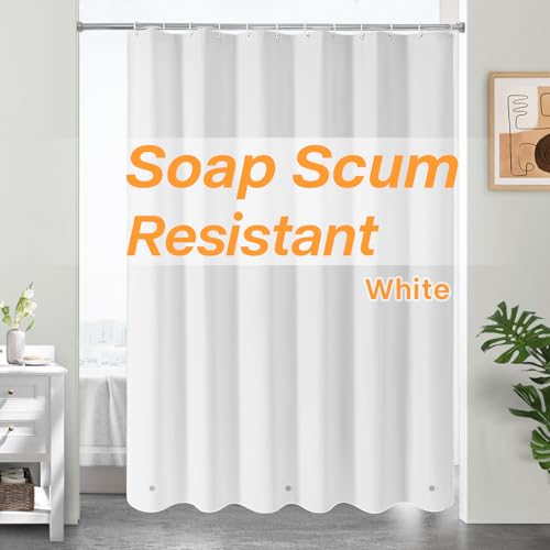Gibelle White PEVA Shower Curtain Liner 72x72 Waterproof Bathroom Accessory Pack of 1