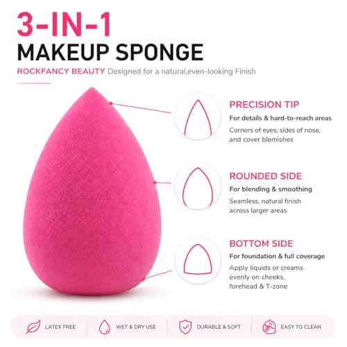 RockFancy Latex-Free Makeup Sponge Soft Wet & Dry Beauty Blender