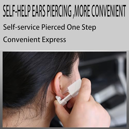 SLVIEKAE Disposable Ear Piercing Gun Kit with Stainless Steel CZ Studs