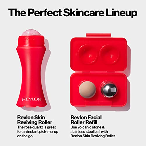 Revlon Facial Roller Refill Pack with Volcanic and Stainless Steel Stones