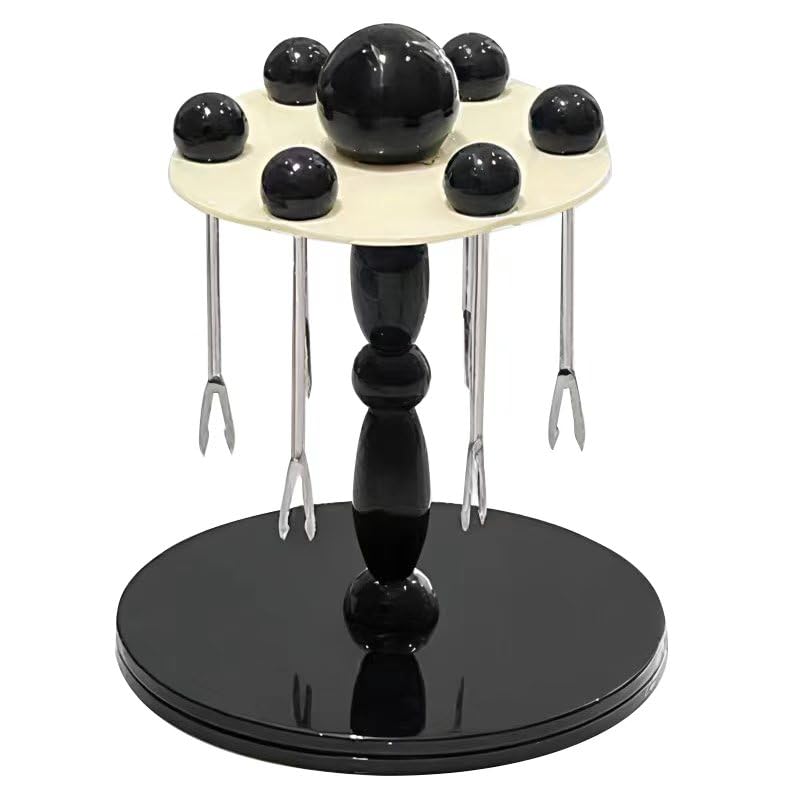 Kraledge 6-Piece Stainless Steel Fruit Fork Set with Holder
