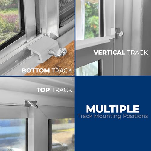 Sliding Window Security Lock - Aluminum, 4 Pack, Easy Install