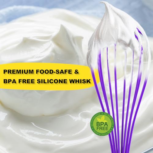 NileHome 10" Silicone Whisk - Durable Kitchen Utensil for Cooking