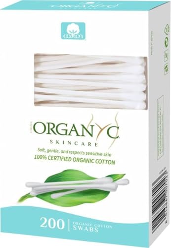 Organyc 100% Certified Organic Cotton Swabs, 200 Count