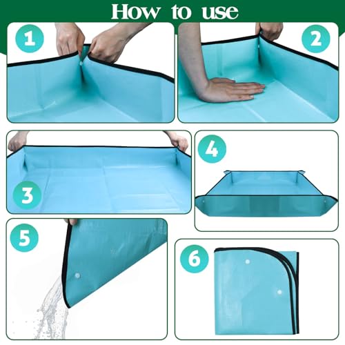 39.37" Camp Shower Tent Mat Non Slip Camping Mat Foldable Outdoor Shower Tent Floor Mat Portable Changing Tents Bottom Pad Protect Feet Keep Clean (Only Mat)