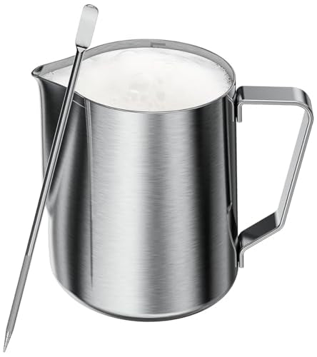 Maestri House 12oz Milk Frothing Pitcher with Latte Art Pen