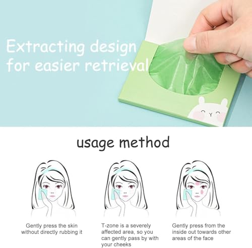 Galepromot 200 Sheets Oil Absorbing Sheets for Face & Makeup Blotting