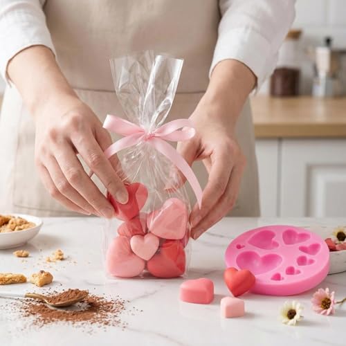 Heart Silicone Molds Set - 2PCS for Chocolate, Cake & Jelly