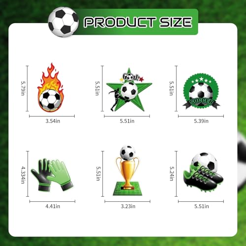 Oiuyamn 24PCS Green Soccer Party Decorations - Hanging Swirls Set