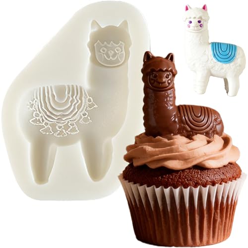 3D Alpaca Silicone Fondant Mold for Cake Decorating & Crafts