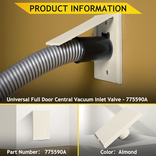HASMX Central Vacuum Inlet Valve Plate - Almond, Low Voltage 775590A