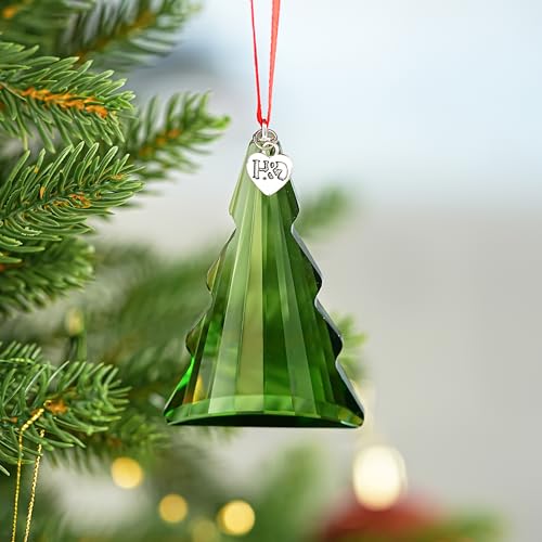 2026 Green Crystal Christmas Tree Ornament Suncatcher - Holiday Decor