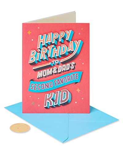 Papyrus Funny Birthday Card for Brother or Sister - From Your Favorite Sibling