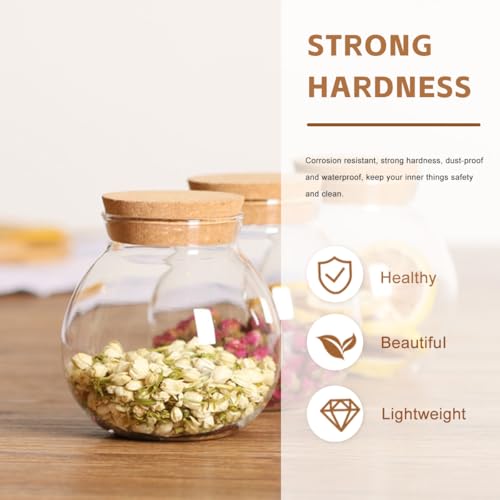 500ml Clear Glass Bottle with Cork Stopper - Refillable Storage Jar