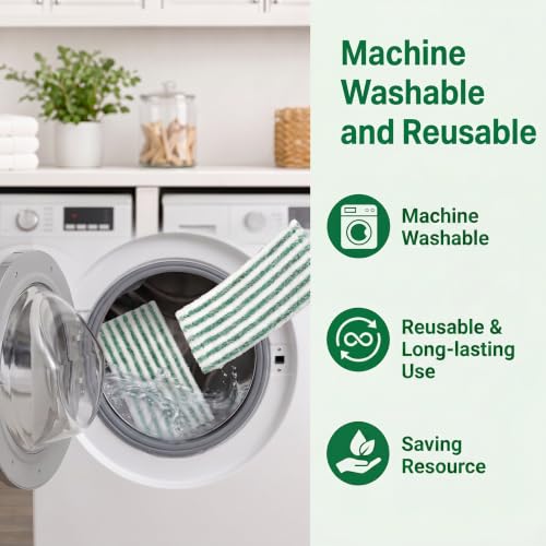 2 Pack Mop Head Replacement for Libman Wet & Dry Mop - White & Green