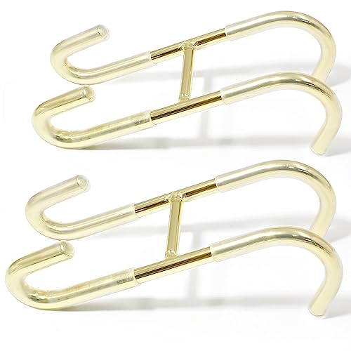 Hitefu Gold Shower Door Hooks – 2 Pack Frameless Glass Door Towel Hanger