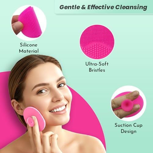 Kidu Silicone Face Scrubber & Exfoliator Pads - Set of 4