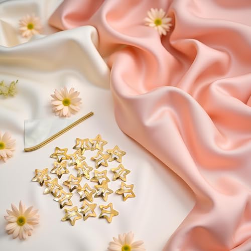 20-Piece Gold Star Metal Snap Hair Clips and Barrettes for Women
