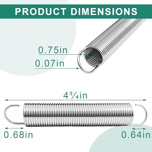 Recliner Sofa Chair Replacement Tension Springs (2 pcs) - 4-3/4"