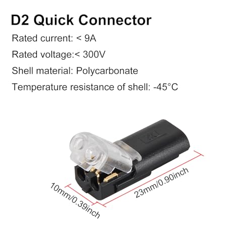DORHEA 5Pcs 2-Pin LED Light Strip Connectors with Locking Buckle