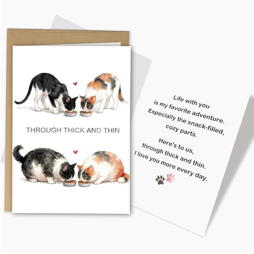 Romantic Cat Valentine's Day Card - Perfect for Cat Lovers