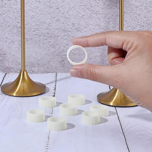 20 Pcs Silicone Candle Grippers - Beige Candle Base Sleeves