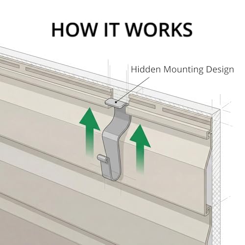 Kingrol 30 Pack Vinyl Siding Hooks - No Drill Heavy Duty Clips for Outdoor Decor