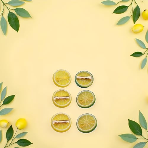 Lemon Hair Clips 6Pcs Cute Fruit Hair Barrettes for Kids and Toddlers