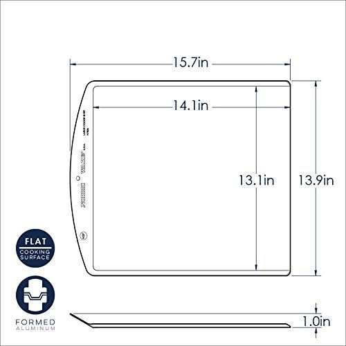 Nordic Ware Naturals Cookie Sheet - Large Uncoated Aluminum Baking Pan for Perfect Cookies