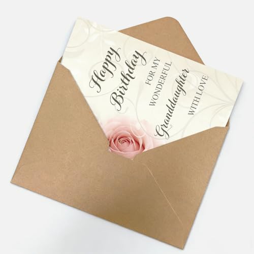 Thoughtful Granddaughter Birthday Card with Kraft Envelope