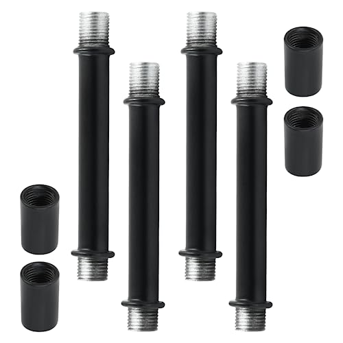 BokWin 4-Pack M10 Black Lamp Extension Rods, 3.15" Length