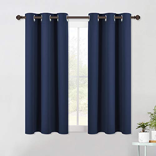 NICETOWN Navy Blackout Curtain Panels 42x54-Inch - 1 Pair, Thermal Insulated, Energy Saving, Grommet Drapes