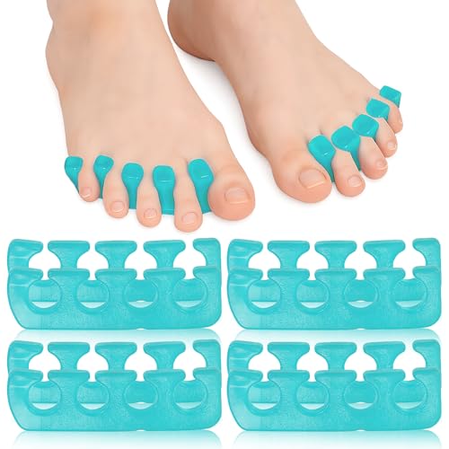 Iconikal Gel Toe Separators - 8-Pack Reusable Soft Bunion Relief & Pedicure Spacers