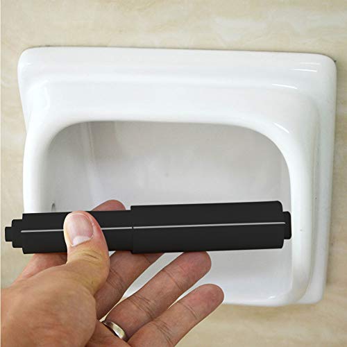 2PCS Toilet Paper Holder Spindles Replacement Springs for Bathroom - Black