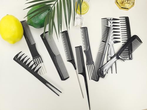 Ronchall 10-Piece Professional Hair Comb Set for Styling and Detangling
