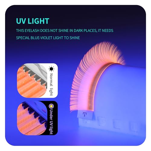 ANNAFRIS UV Neon Colored Eyelash Extensions Faux Mink Mixed 8-15mm