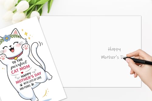Funny Cat Mom Mother's Day Card | Cute 5x7'' Greeting Card
