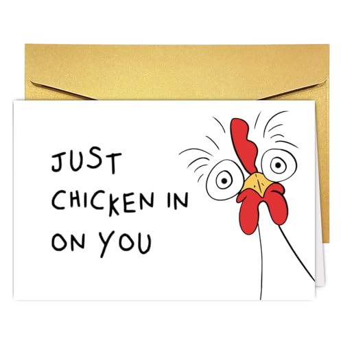 Funny Thinking of You Card #2 - Humorous Chicken Get Well Gift