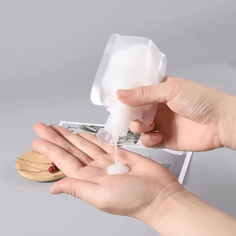 Tnyvm 10-Pack 30ml Travel Squeeze Pouches Leakproof Refillable Containers