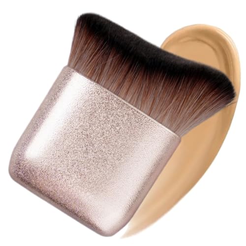 Shiichen Angled Kabuki Foundation Brush for Face and Body - Ultra Soft Vegan Makeup Brush