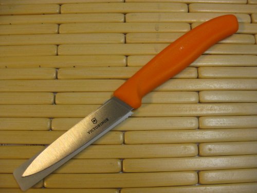 Victorinox Swiss Classic Paring Knife, 3.25 Inch Straight Edge, Orange
