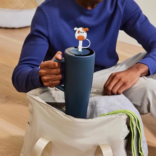 4-Pack Cow Silicone Straw Toppers for Stanley Cup Tumblers