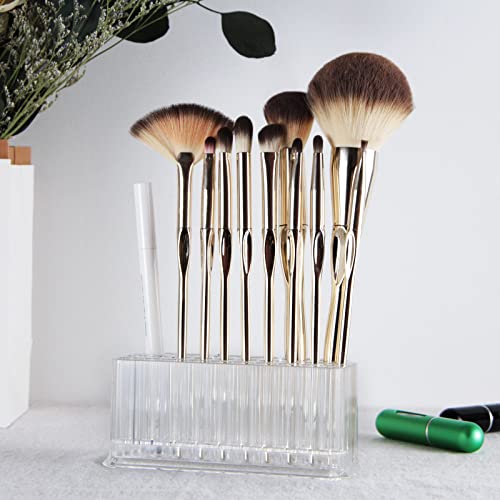 Miaowater Clear Acrylic Lip & Eyeliner Organizer with 26 Slots - Makeup Storage