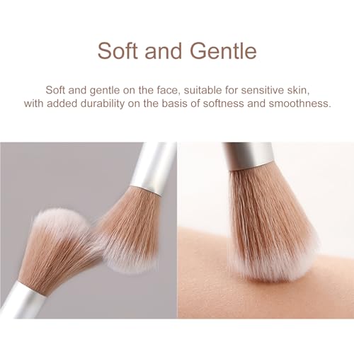 Kootinn 10-Piece Fluffy Makeup Brush Set - Portable Mushroom Design