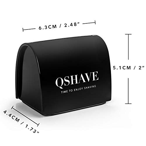 QSHAVE Razor Blade Disposal Case - Safe Storage Bank for Used Blades