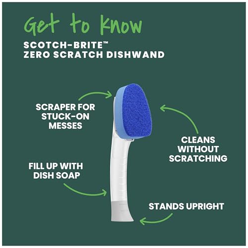 Scotch-Brite Zero Scratch Dishwand with Built-in Scraper