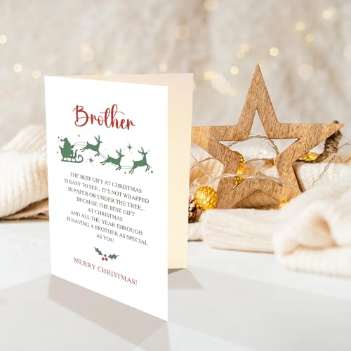 Humorous Christmas Card for Brother - Perfect Holiday Gift