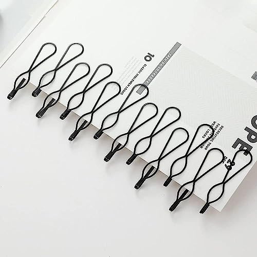 12 Pcs Vintage Mini Black Hair Pins BB Clips for Bangs and Styling